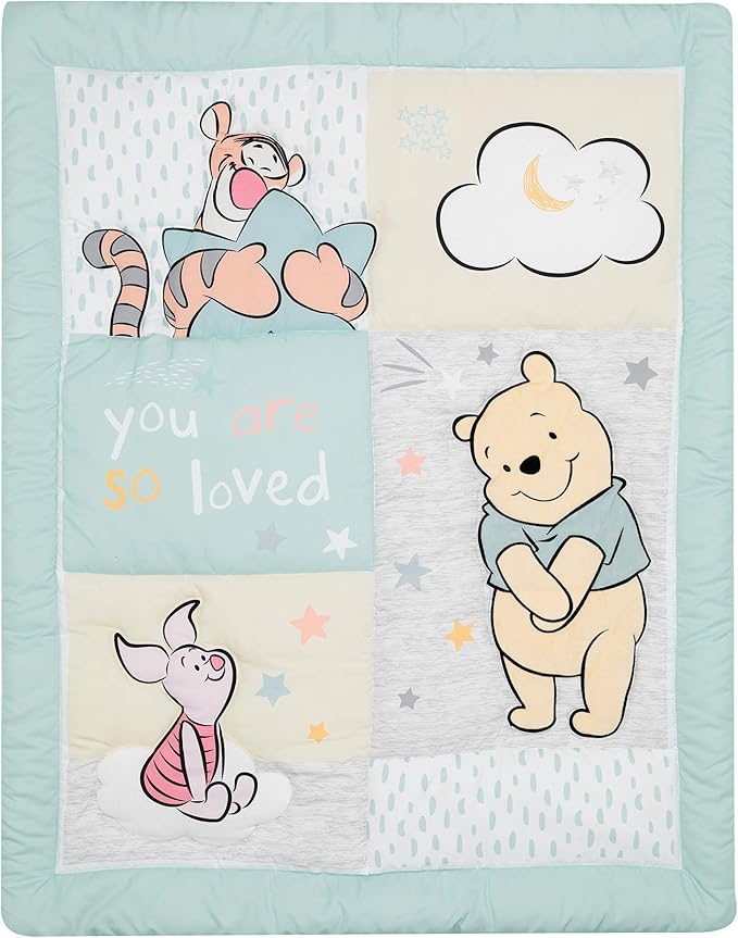 Lambs & Ivy Disney Baby Winnie The Pooh Hugs 3-Piece Nursery Crib Bedding Set