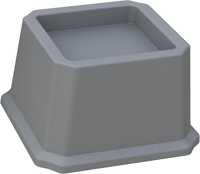 Bed Risers 2 Inch Heavy Duty Bed Elevators, Set of 6 Lifts Up 2000 lbs Furniture Riser for Sofa and Table, Gray