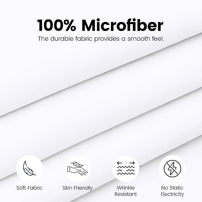 Utopia Bedding Twin Bed Skirt - Soft Quadruple Pleated Ruffle - Easy Fit with 15 Inch Tailored Drop - Hotel Quality, Shrinkage and Fade Resistant (Twin, White)