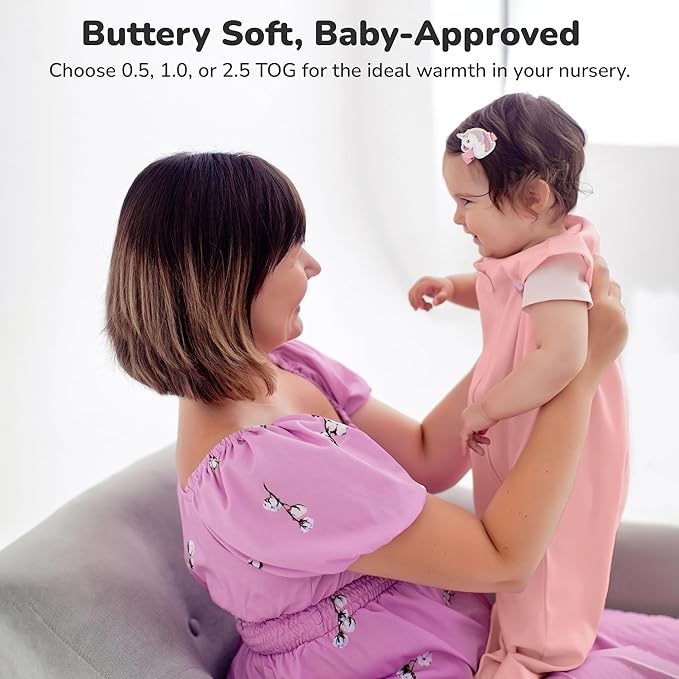 Mama Cheetah Baby Sleep Sack 1.0 TOG, Organic Cotton Baby Wearable Blanket with Two-Way Zipper, Swaddle Transition Baby Sleeping Bag for Newborn Infant Toddler Boy Girl, 0-3 Months
