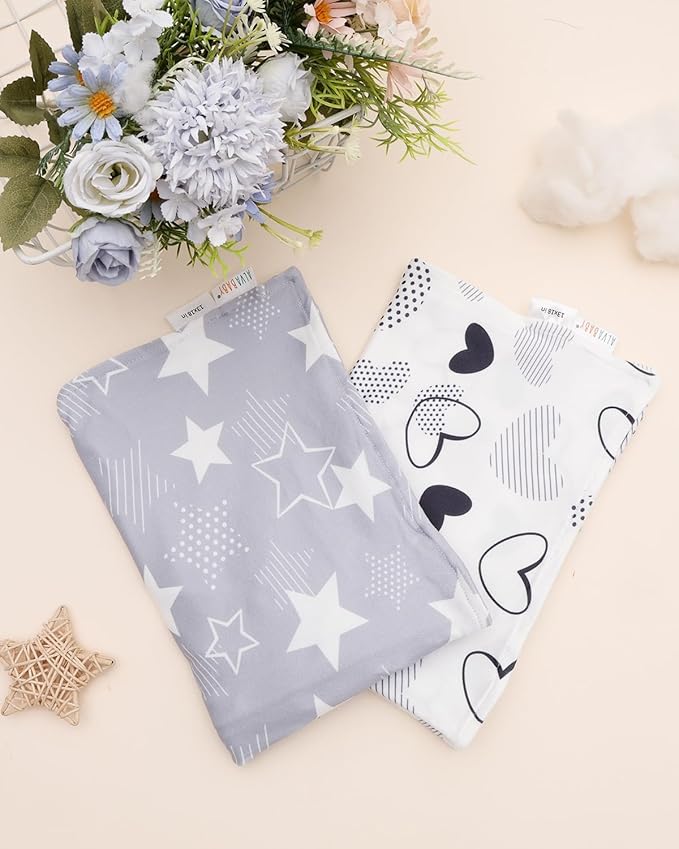 ALVABABY Toddler Pillowcase Stretchy Soft Kids Pillow Cover Fit 13"x 18" or 12"x16" Envelope for Girl Boy Sleepy Travel 2 Pack 2TPE42A