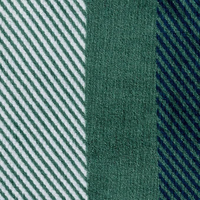 Amazon Basics 3 Piece Bedding Set, Micromink Sherpa, Ultra-Soft, Warm All Season Comforter, Full/Queen, Green Plaid