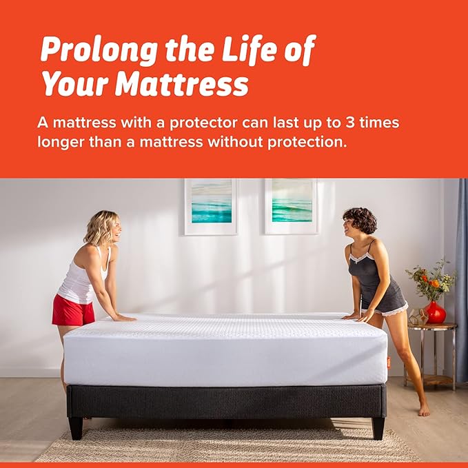 Layla Mattress Protector, Liquid Proof Mattress Pad Barrier | Breathable Waterproof Bed Encasement That Sleeps Cool | 3 Models for a Custom Sleep Experience | Size Full - Essential Protector
