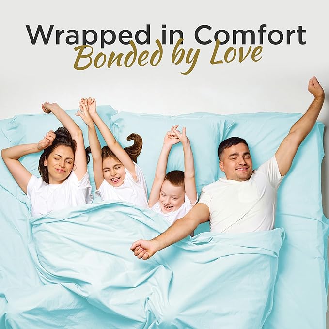 Twin XL 100% Microfiber Double Brushed Sheet Set - Extra-Soft & Wrinkle-Free - 15" Deep Pockets, 39" x 80" - Ideal for Dorms, Hospitals & Split King Beds - 3 PC Set (Twin XL, Mint Blue)