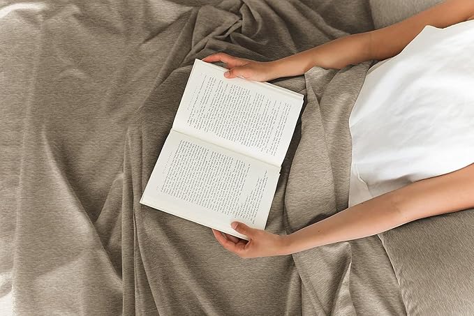 Twin 4 Piece Sheet Set - Comfy Breathable & Cooling - Soft Hotel Luxury Bedding Set with 8-16 Inch Deep Pockets - 1 Flat & 1 Fitted Sheet & 2 Pillowcases - Wrinkle Free & Easy Care - Heathered Beige