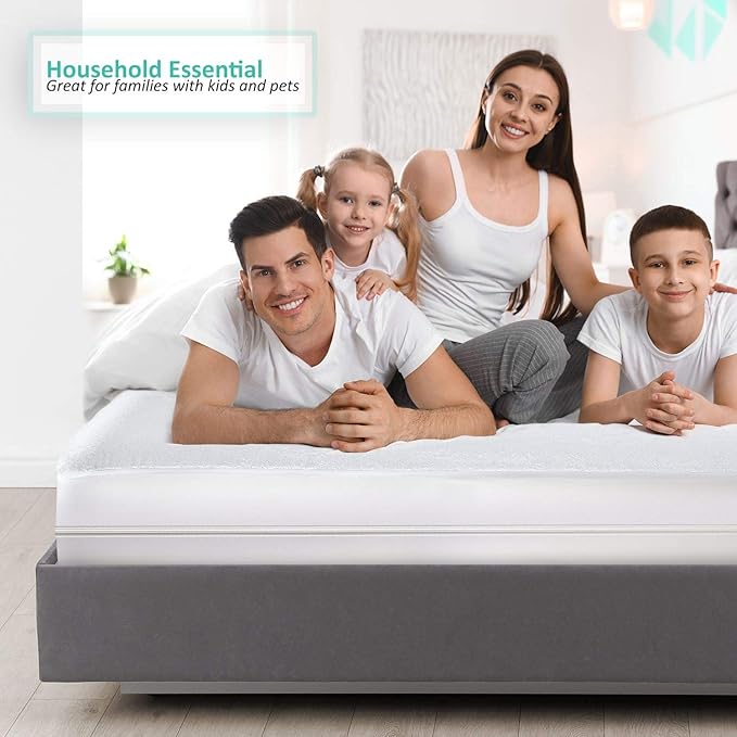 Nestl Premium Zippered Mattress Encasement - Water Proof Twin XL Mattress Protector - Cotton Terry Top Fits 15 Inches Deep - Twin XL