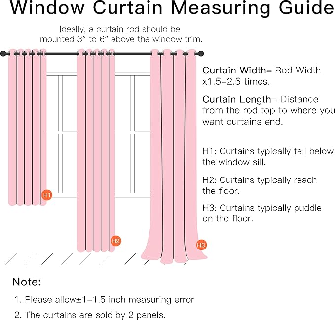 XiDi Pink Curtains with Sheer Overlay for Girls Bedroom 2 Panels Blackout Double Layer Curtains 45 Inches Length for Kids Princess Nursery Room Star Cut Out Grommet Small Window Drapes W52 X L45