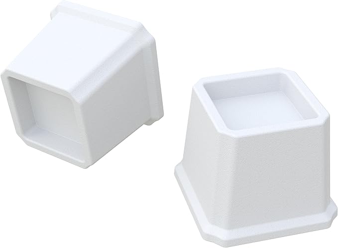 Bed Risers 3 Inch Set of 9, Heavy Duty Bed Elevators Risers for Bed Frame 9 Pack Lifts Up 3000 lbs Sofa Table Furniture Riser, White