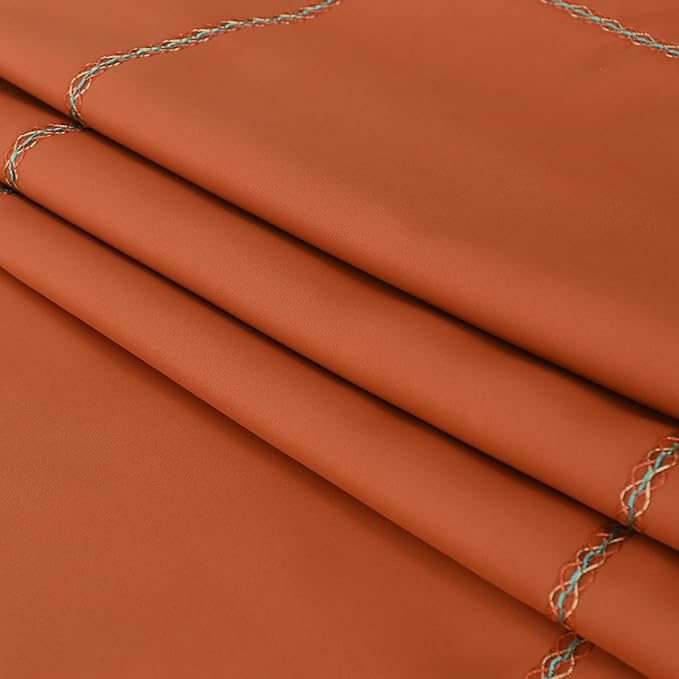 Bed Runner 210 x 50 cm for Queen Size Bed and Full Size Bed, Bed Throws for Foot of Bed, Burnt Orange Bed Runner Bedding Scarves Decorations for Bedroom Hotel Wedding Room