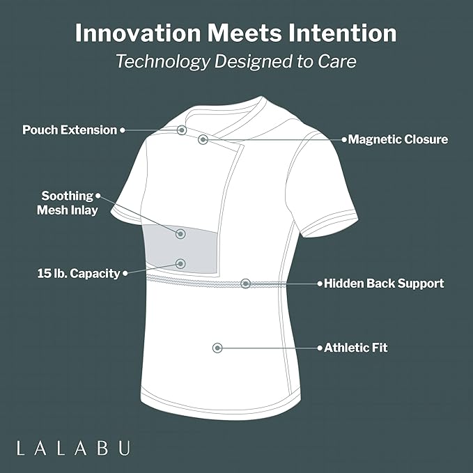 Lalabu The Dad Shirt | Hands-Free Baby Carrier for Dad with Kangaroo Pouch | Engineered for Bonding, Safety, & Comfort for Newborns Up to 15 Lbs. | CPSC Compliant - Natural - 3XL