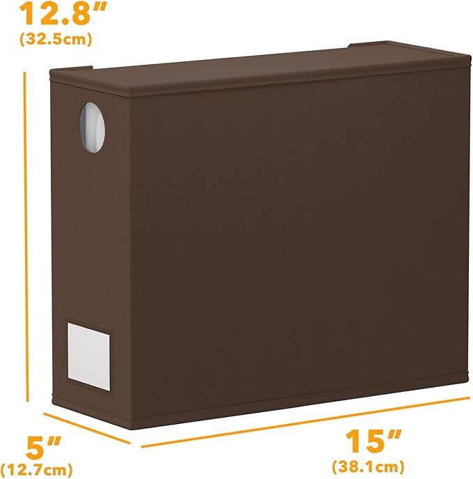 SpaceAid 12 Pack Bed Sheet Organizers and Storage, Foldable Sheet Organizer for Linen Closet, Sheets Set Folder Keeper with Window XL (Queen & King Size) Bedding Container (Brown, 12 Pack)