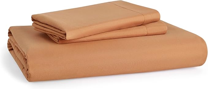 Bedsure Duvet Cover Queen Size - Soft Double Brushed Bedding Set for Kids & Adults, Zipper Closure, 3 Pieces, Includes 1 Duvet Cover (90"x90") & 2 Pillow Shams, NO Comforter, Burnt Orange