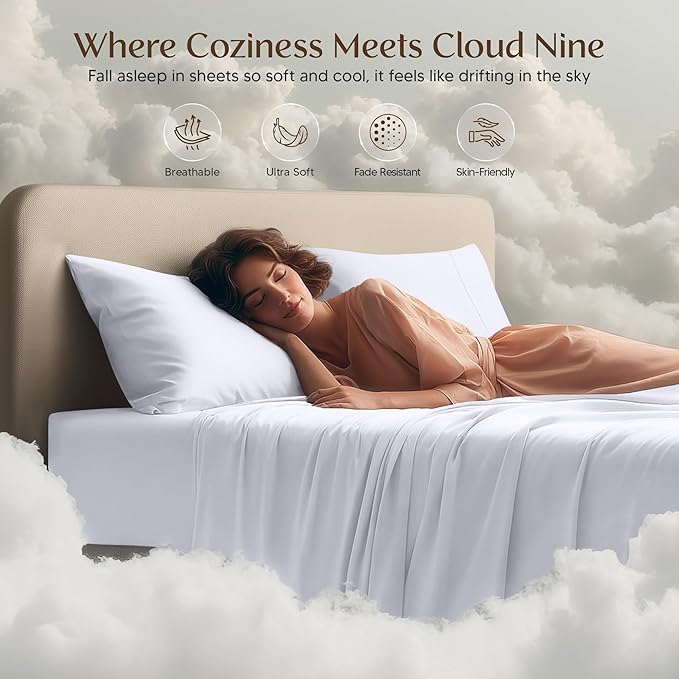 Utopia Bedding Twin Sheet Set 3 Piece Bed Sheets for Twin Size Bed, Hotel Luxury, Extra Soft, Cooling Bed Sheets - Wrinkle, and Fade Resistant (White)
