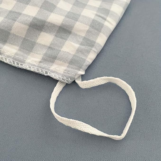 Nayoroom Blue Gingham Duvet Cover Queen Size Plaid Checkered Comforter Cover 3 Pieces Soft Lightweight Washed Microfiber Farmhouse Grid Dorm Bedding Set with Pillowcases