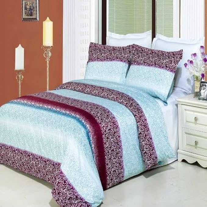 Royal Hotel Bedding Kimberly 4 Piece Full/Queen Comforter Set 100% Cotton 300 Thread Count
