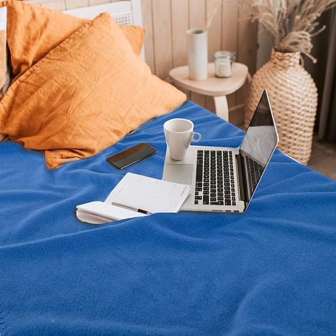 Fleece Blanket Bulk Pack of 6 Cozy Fleece Throw Blankets 50x60 Warm Soft Lightweight Breathable Pet-Friendly for Deco Bed Sofa Kids Wedding Gifts Camping (Assorted)