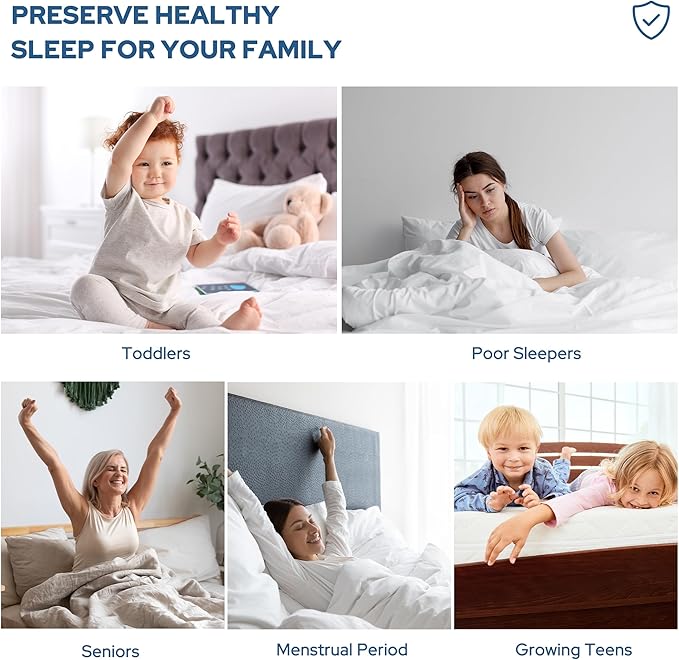 BEDLORE Waterproof Mattress Protector, Noiseless Twin Size Mattress Pad with Deep Pocket Fitted Up to 6"-15", Soft Breathable Dirt-Proof Single Bed Mattress Cover for Bedroom (Gray)