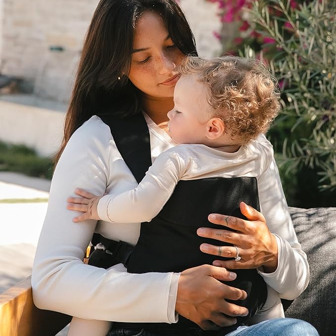 WildBird - Aerial Buckle Carrier - 2-24 Months - Large (L-4XL) Raven - Front or Back Carry - Cross Straps, Lumbar Support, Headrest - Hip Healthy - Baby Carrier - Baby Essentials - New Mom Gifts