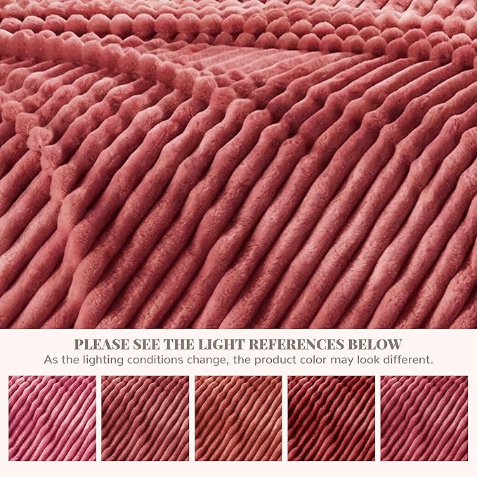 Rose Red Fleece Queen Size Blanket for Bed, Super Soft Cozy Blanket for Home Decor, Perfect Cozy Gifts for Women Men Gifts, Lightweight All Season Bed Blanket, 90x90 Inches