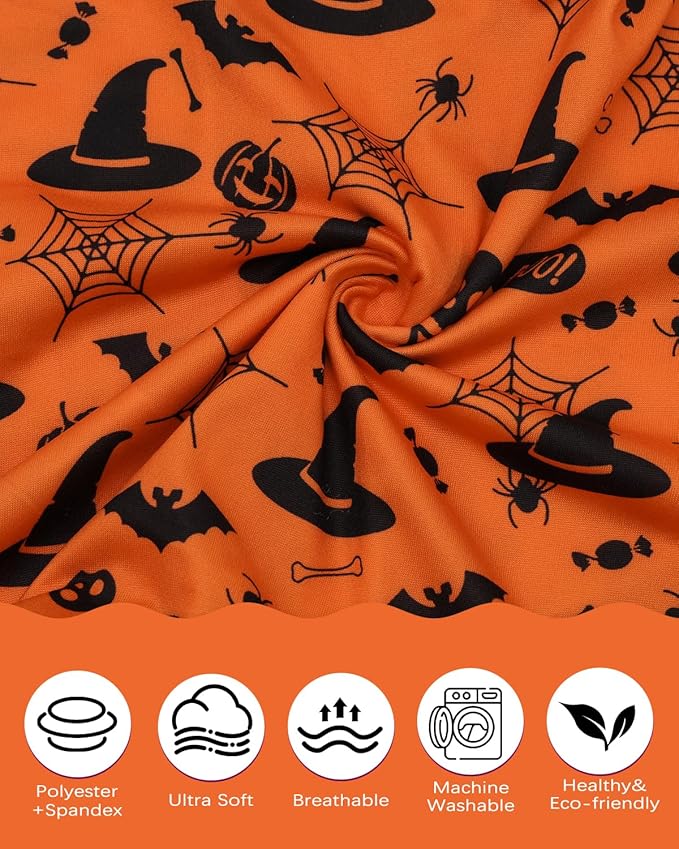 ALVABABY Toddler Pillowcases Stretchy Soft Kids Pillow Cover 2 Pack Fit 13"x 18" or 12"x16" Envelope for Girl Boy Sleepy Travel Halloween 2TPE34A