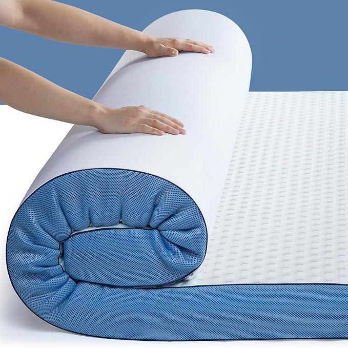 PERLECARE 3 Inch Firm Mattress Topper Twin Size, Cooling Gel-Infused & Bamboo Charcoal Memory Foam Bed Topper for Pressure Relief, High-Density Mattress Pad with Removable Cover, CertiPUR-US Certified