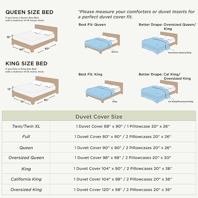 Bedsure Deep Beige Duvet Cover Queen Size - 3 Pieces Prewashed Cotton-Like Extra Soft Bedding Set, Includes 1 Duvet Cover 90x90 Inches with Zipper Closure & 2 Pillow Shams, Comforter Not Included