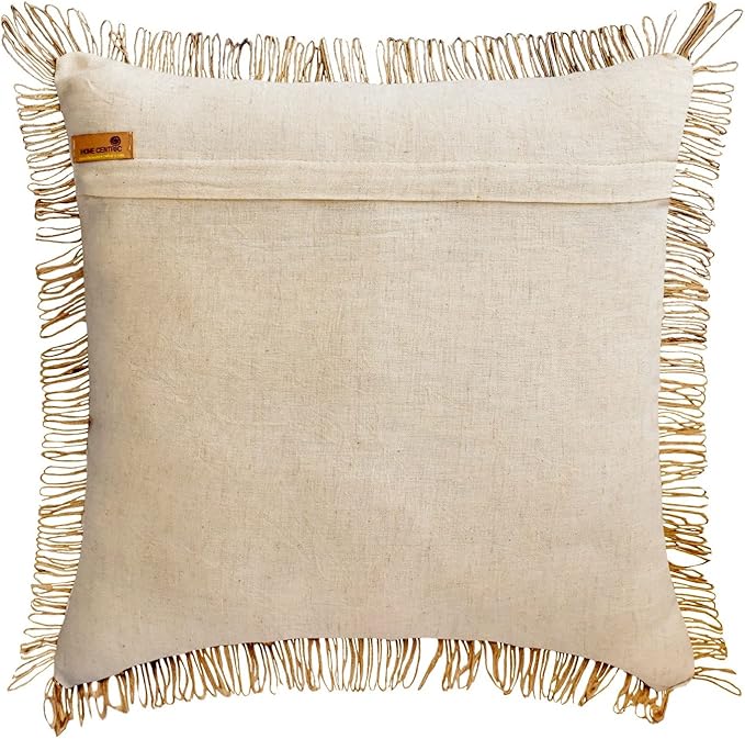 The HomeCentric King/Queen/Twin Beige Decorative Bed Runner CA King 86"x18" Bed Runner with Two Pillow Cover, Floral, Pearl, Jute Lace, Embroidery Bed Scarf on Cotton Fabric - Floral Luster