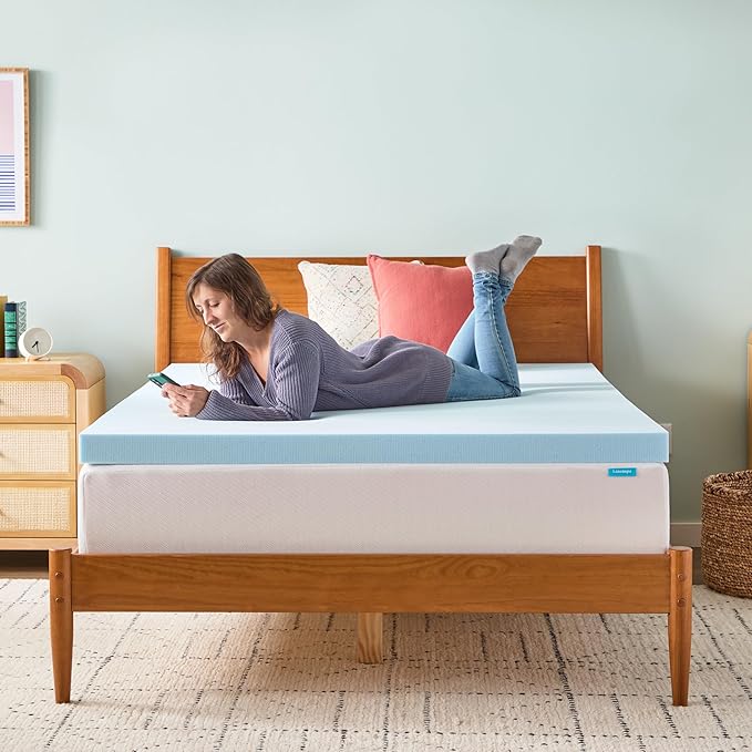 Linenspa Memory Foam Mattress Topper, King Size - 3 Inch Gel Infused Memory Foam - Plush Feel - Cooling and Pressure Relieving - CertiPUR Certified