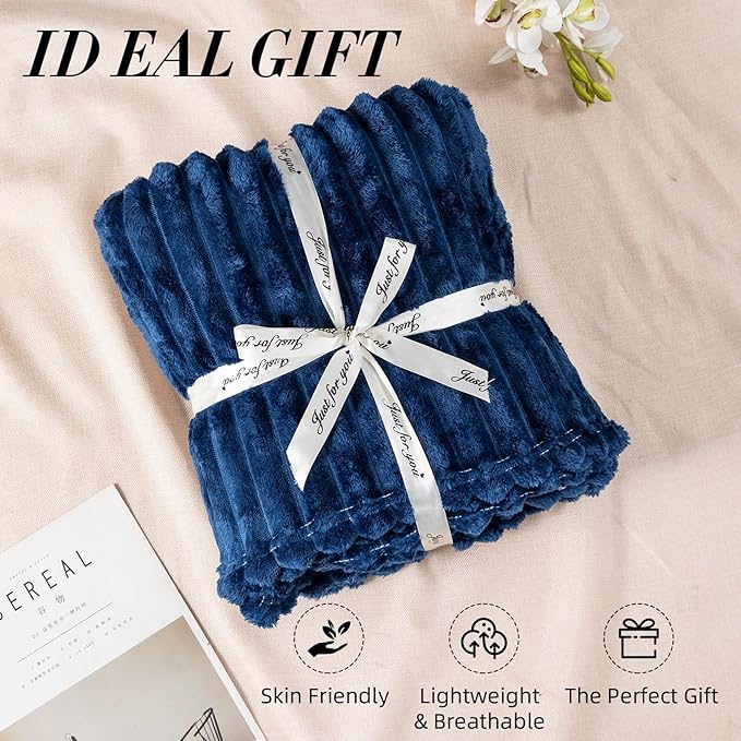 Ultra Soft Fleece Throw Blanket – Lightweight Cozy Plush Microfiber for Couch, Bed & Travel – Warm All-Season Decorative Blanket 50"x60", Machine Washable