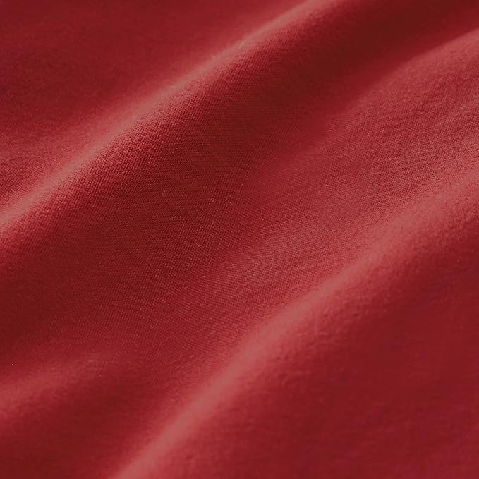 Bedsure Red Duvet Cover Full Size - 3 Pieces Prewashed Extra Soft Cotton-Like Polyester Bedding Set, Includes 1 Duvet Cover 80x90 Inches with Zipper Closure & 2 Pillow Shams, Comforter Not Included