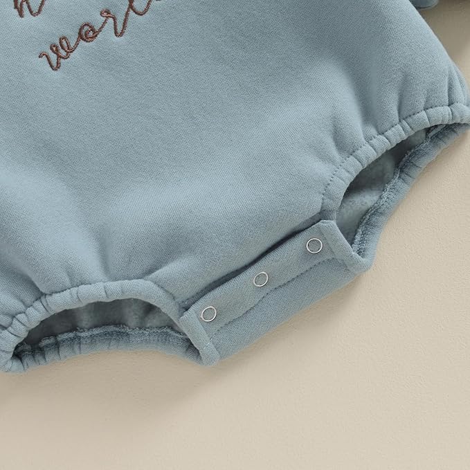VISGOGO Newborn Infant Baby Boy Girls Oversized Romper Little Dude Sweater Onesie Coming Home Outfit Neutral Clothes