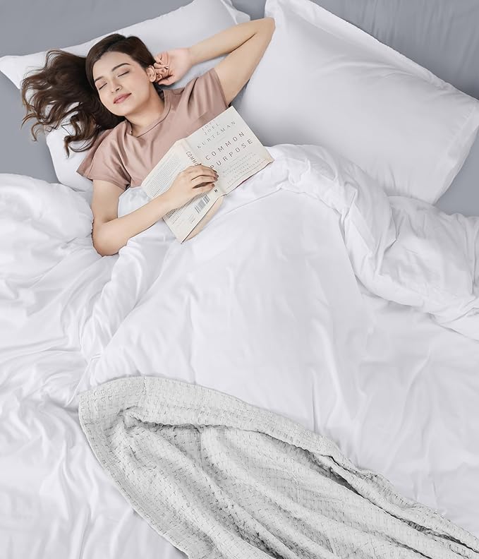 Utopia Bedding Duvet Cover Full Size - 3 Piece with Zipper Closure - 1 Comforter Cover 80X90 Inches & 2 Pillow Shams 20X26 Inches (Pack of 10, White) Comforter Not Included