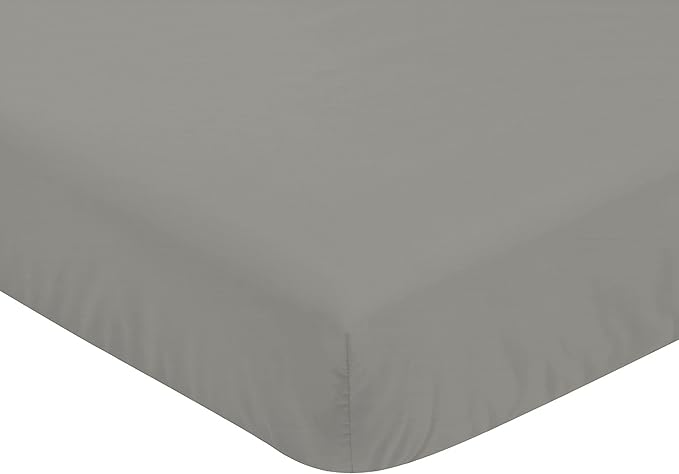 Sweet Jojo Designs Grey and White Woodsy Deer Boy, Girl, Unisex Baby Crib Bedding Set 4 Pieces
