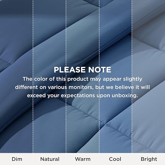 Bedsure Comforter Duvet Insert - Quilted Comforters Oversized King, All Season Duvet, GentleSoft Down Alternative Bedding, with 8 Tabs, Gifts for Women/Men, Dark Slate Blue, Oversize King 116x98Inche