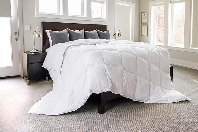 Gray Eagle Oversized King Comforter 120x120 – Extra Large Synthetic Down Alternative Comforter – Ultra Soft Microfiber, All-Season, Lightweight & Fluffy – Hotel-Quality, Machine Washable, White