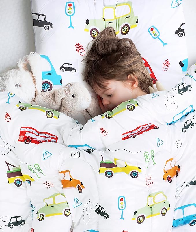 Utopia Bedding All Season Car Comforter Set with 2 Pillow Cases, 3 Piece Soft Brushed Microfiber Kids Bedding Set for Boys/Girls, Machine Washable (Twin)