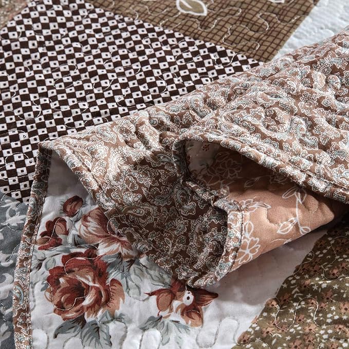 HoneiLife Oversized King Bedspreads 120x120-3 Pcs California King Quilt, Extra Large Quilt Sets All Season Use,Rustic Bedding Sets King Size,Reversible Coverlet Lightweight Microfiber Bed Quilts