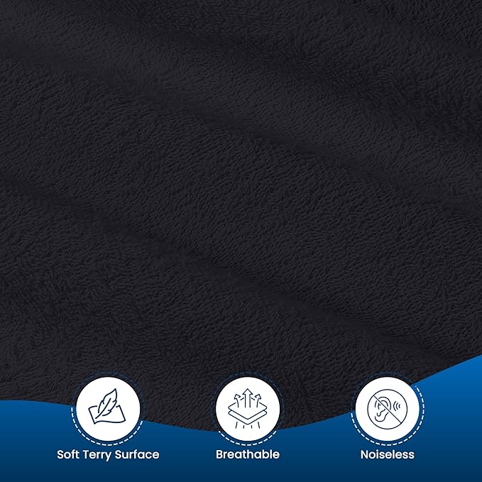 Utopia Bedding Waterproof Mattress Protector Full Size, Premium 200 GSM Terry Mattress Cover, Soft & Breathable Bed Cover, Fitted Sheet Style with Stretchable Deep Pockets 15" (Black)