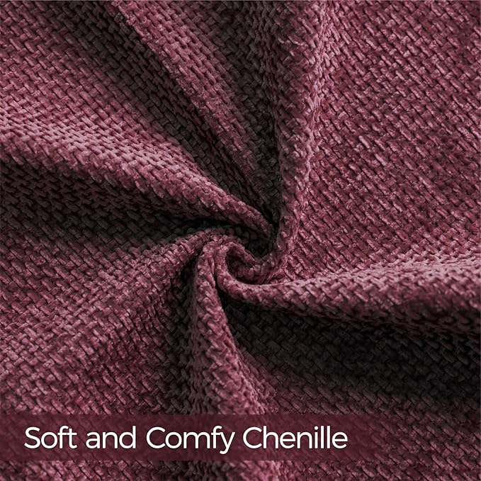 a moment Christmas Wine Red Chenille Throw Pillow Covers 24x24 Inch Pack of 2 Modern Decorative Throw Pillow Cases Farmhouse Cross Covers Home Decor for Sofa Bedroom Living Room