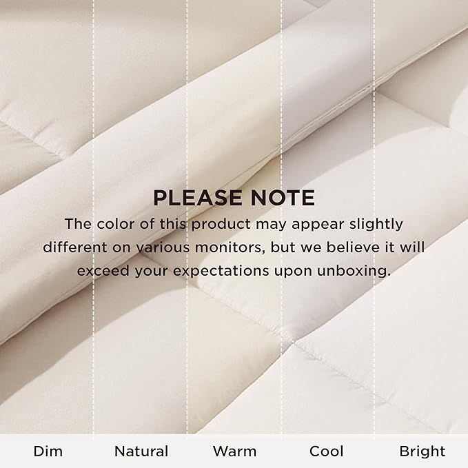 Bedsure Comforter Duvet Insert - Quilted Comforters Oversized King Size, All Season Duvet, GentleSoft Down Alternative Bedding, with 8 Tabs, Gifts for Women/Men, Linen, Oversized King 116 x 98 Inches