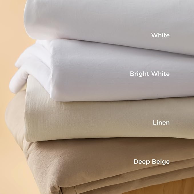 Bedsure White Oversized Queen Duvet Cover - 3 Pieces Prewashed Cotton-Like Extra Soft Bedding Set, Includes 1 Duvet Cover 98x98 Inches with Zipper Closure & 2 Pillow Shams, Comforter Not Included