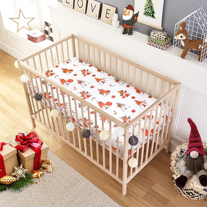 UOMNY Crib Sheet Christmas Fitted Crib Sheets Baby Sheet for Standard Crib and Toddler Mattresses Nursery Bedding Sheet Crib Mattress Sheets for Boys and Girls 1 Pack Space Toddler Sheet