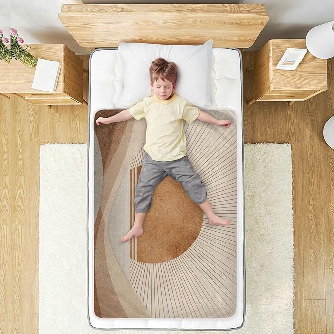 Waterproof Bed Pad Reusable Changing Pad Toddler Mattress Protector Large Pee Pad Baby Diaper Pad Soft Washable Liner Boho Sun