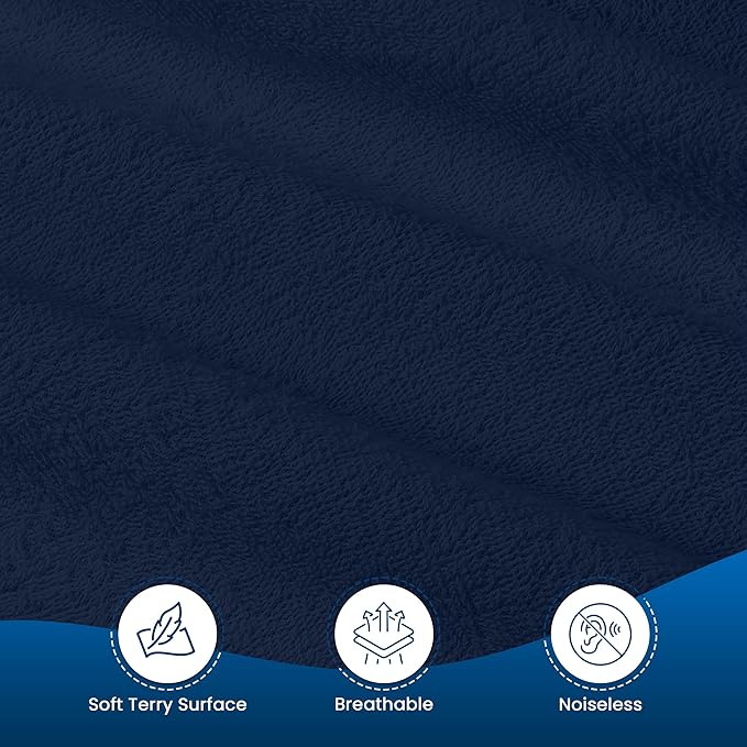 Utopia Bedding Waterproof Mattress Protector Full Size, Premium 200 GSM Terry Mattress Cover, Soft & Breathable Bed Cover, Fitted Sheet Style with Stretchable Deep Pockets 15" (Navy Blue)