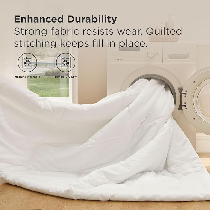 Bedsure 5 Pieces Twin Comforter Set Premium Series, Hotel Luxury Soft Bed in a Bag, Goose Down Alternative, Safe for Sensitive Skin Bedding Comforter All Season Medium Warmth, White Wavy Quilted
