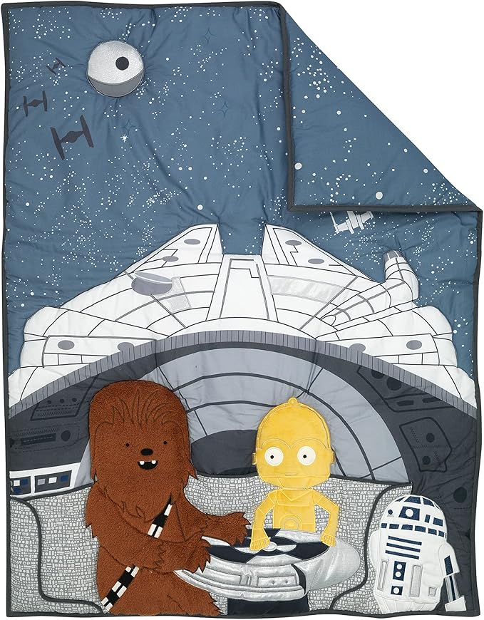 Lambs & Ivy Star Wars Signature Millennium Falcon 3-Piece Baby Crib Bedding Set