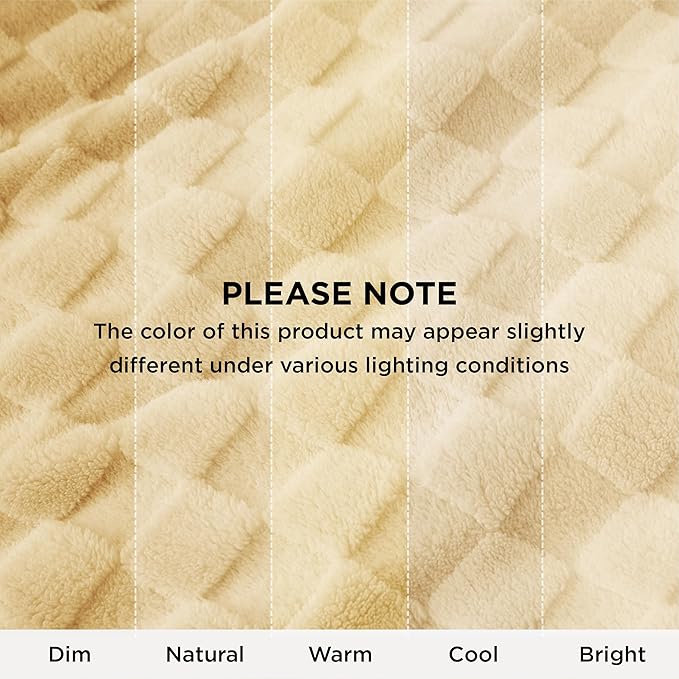 Bedsure GentleSoft Blankets Queen Size for Bed - Super Soft Cozy Blanket for Women Men Girls, Large Fuzzy Fleece Throw for Bedroom Decor, Light Yellow, 90x90 Inches