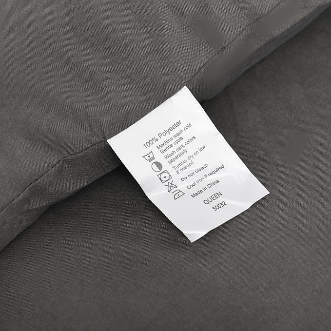 ROSGONIA California King Comforter Set Charcoal Gray,3pcs(1 Dark Grey Cal King Comforter & 2 Pillowcases) Ligfhtweight Bedding Bedspread Blanket Quilt
