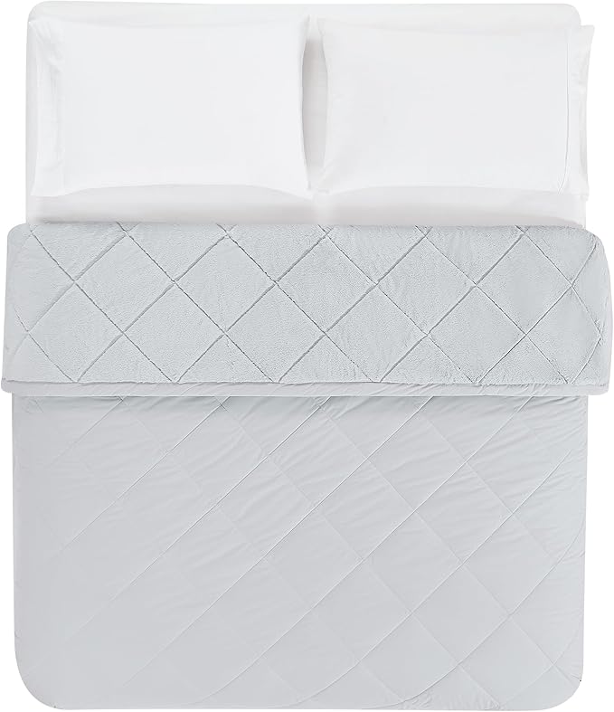DOWNLITE Cloud Top™ Primaloft® Plush Blankets & Throws (Silver Moon, Queen 90 x 90)
