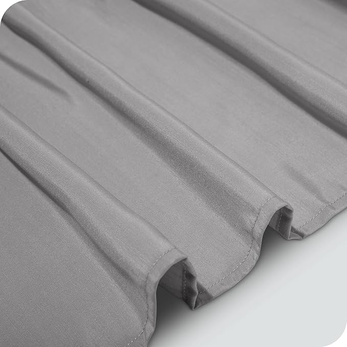 Bare Home Wrap Around Bed Skirt - for Cal King Size Beds with 15 inch Tailored Drop - Easy Fit Elastic Strap - Adjustable and Ruffled Style - Wrinkle, Fade, and Stain Free (Cal King, Light Grey)